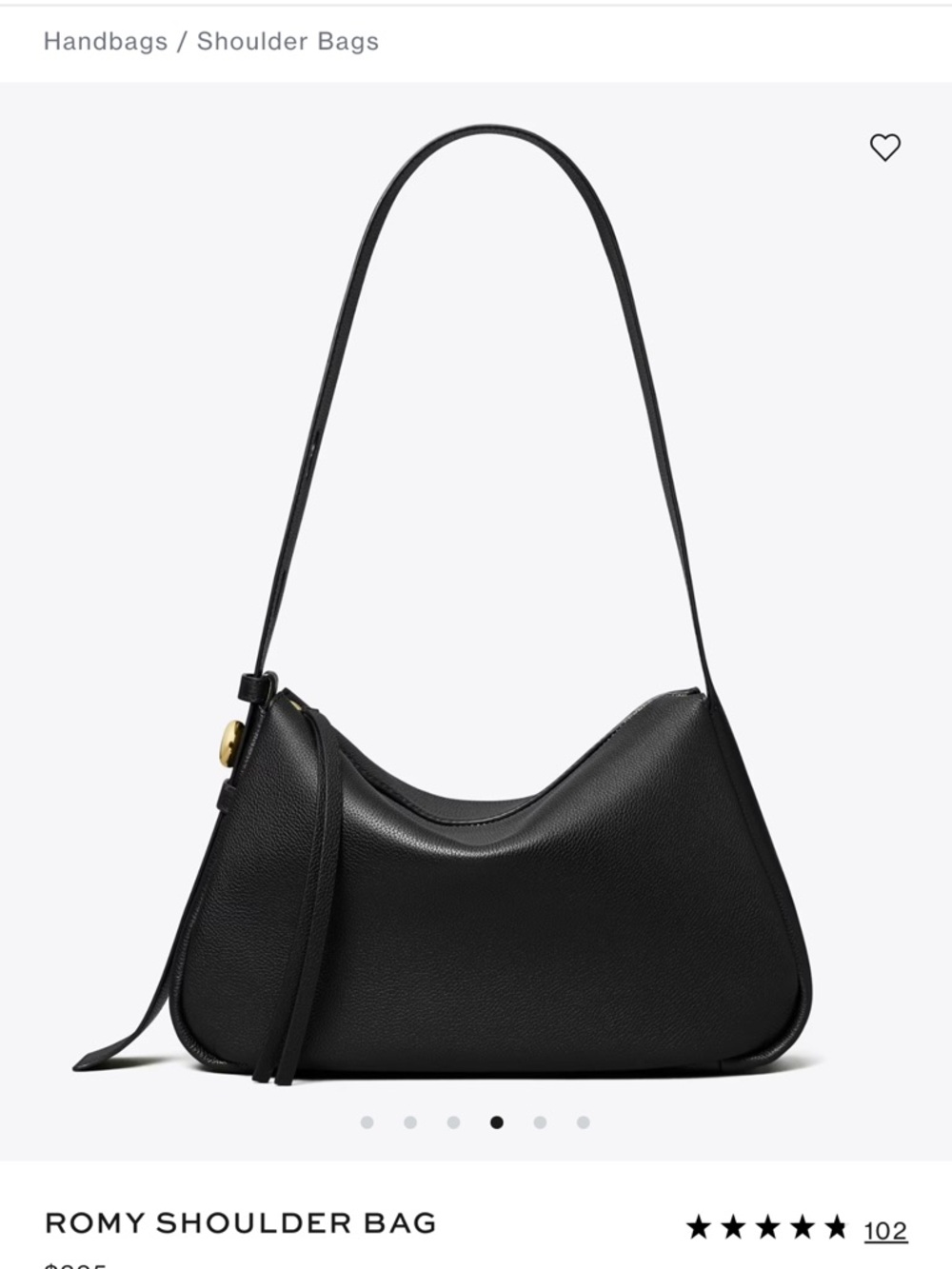 Tory Burch Black Romy Shoulder Bag with Gold Hardware - Picture 3 of 12